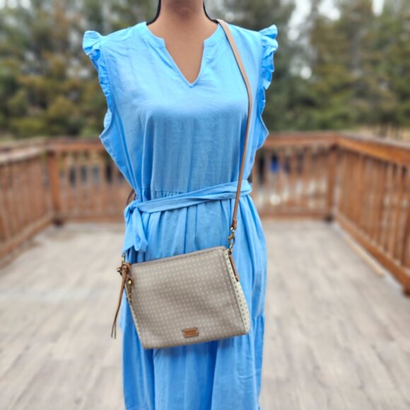 FOSSIL Emma Crossbody Bag Purse, Printed Leather, Pre-owned - Picture 2 of 10